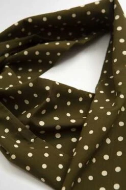 Universal WorksShort Scarf - Dot Print Olive -Modern Pant Wear Shop Short Scarf Dot Print Olive 20220926102425 4