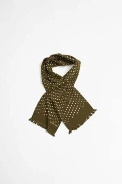 Universal WorksShort Scarf - Dot Print Olive -Modern Pant Wear Shop Short Scarf Dot Print Olive 20220926102426
