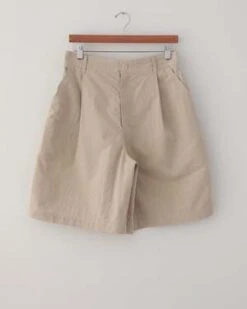 ColboSingle Pleat Shorts Cotton Paper