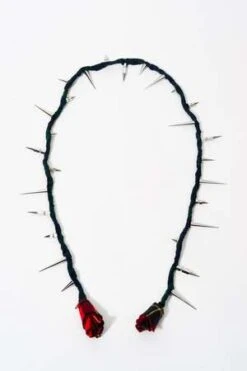 JORDANLUCASpike Rose Scarf - Black -Modern Pant Wear Shop Spike Rose Scarf Plaid ELKEL Exclusive 20221117200012 2