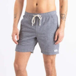 Banks JournalTallows Elastic Boardshort - Washed Grey -Modern Pant Wear Shop Tallows Elastic Boardshort in Washed Grey 20220306221905 3