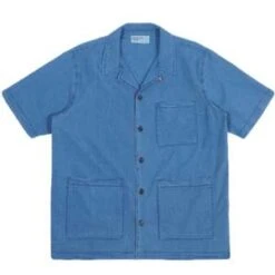 Universal WorksUNIVERSAL WORKS Island Shirt - Indigo Seersucker