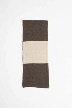Universal WorksWool Cashmere Stripe Scarf - Stone/Grey