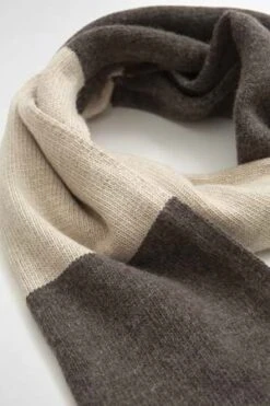Universal WorksWool Cashmere Stripe Scarf - Stone/Grey -Modern Pant Wear Shop Wool Cashmere Stripe Scarf Stone Grey 20220824102111 1